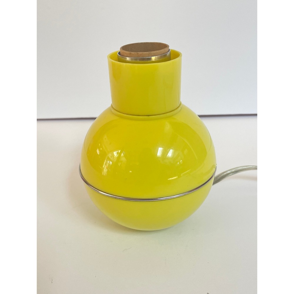 RARE Vintage MCM Lamper Eyeball Desk Lamp Yellow Dumbell, Weighted Culbuto Style